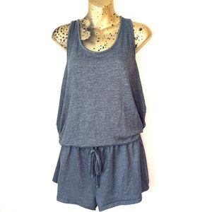 Tahari Charcoal Gray Lounge Set | Tank & Shorts 2 Piece | Size L | Minimalist